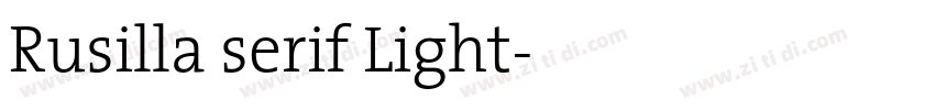 Rusilla serif Light字体转换